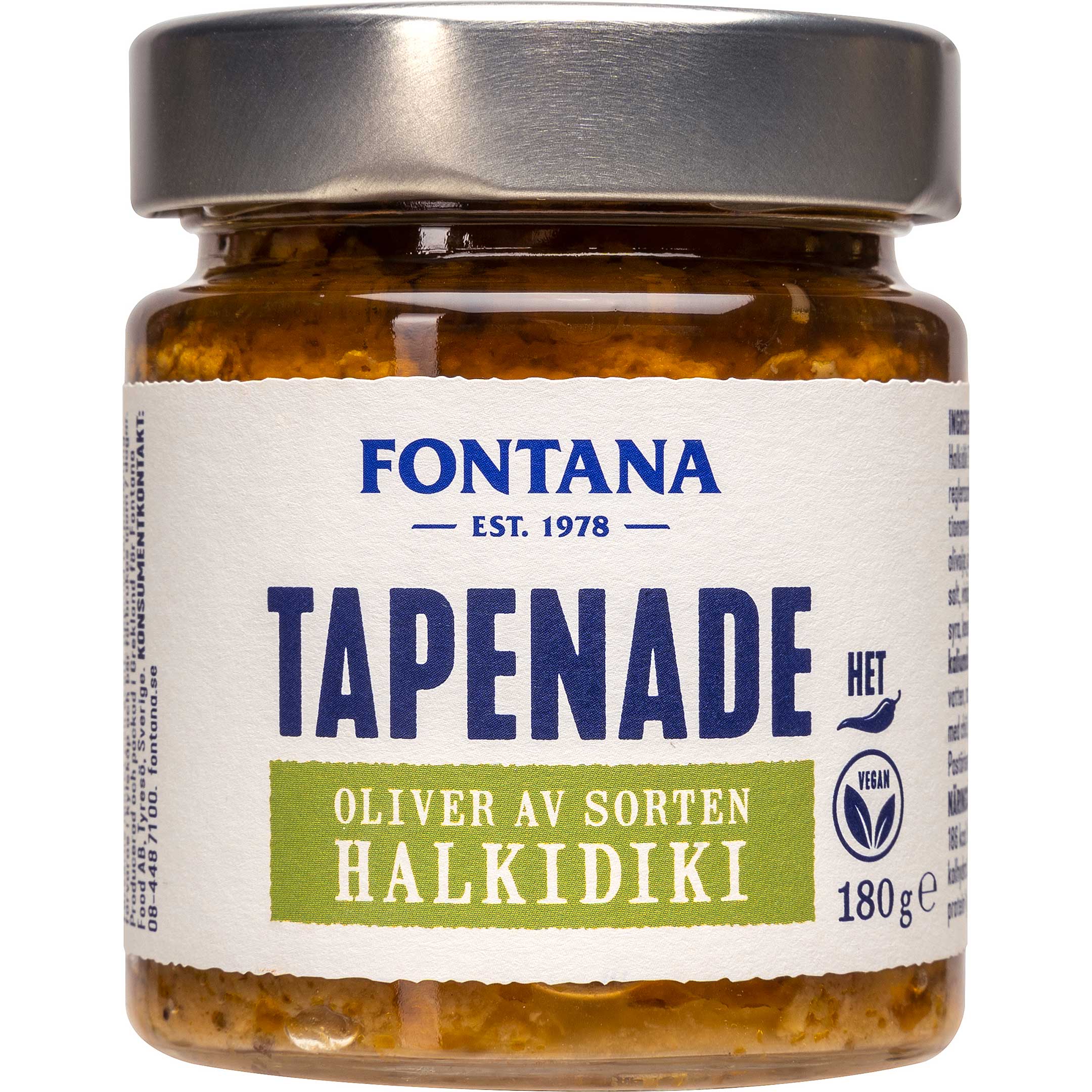 Fontana Tapenade - Oliver av sorten Halkidiki 180 g