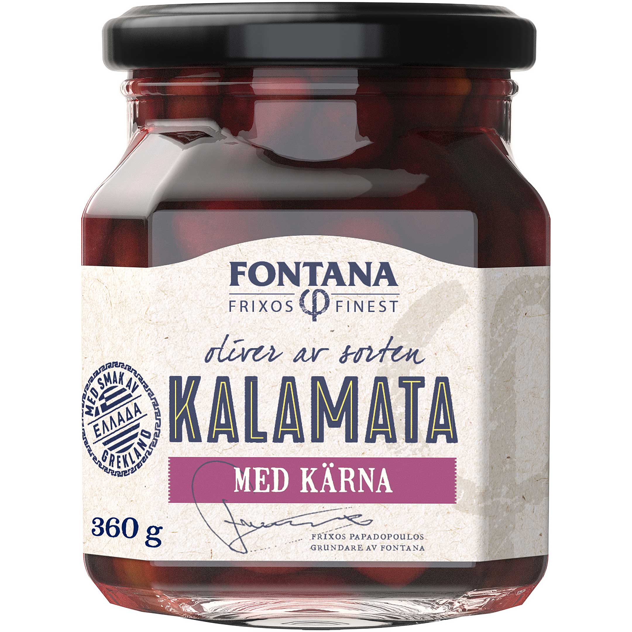 Fontana Frixos Finest Kalamataoliver med kärna 360 g