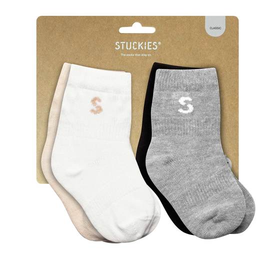 Stuckies Classic Utan anti-slip 10/15 0-6 mån 4-pack