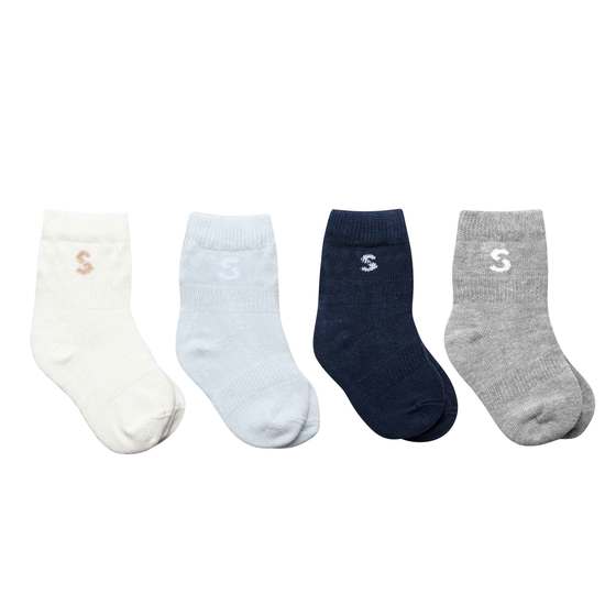 Stuckies Wavy Utan anti-slip 10/15 0-6 mån 4-pack