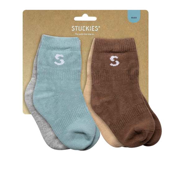 Stuckies River Utan anti-slip 10/15 0-6 mån 4-pack