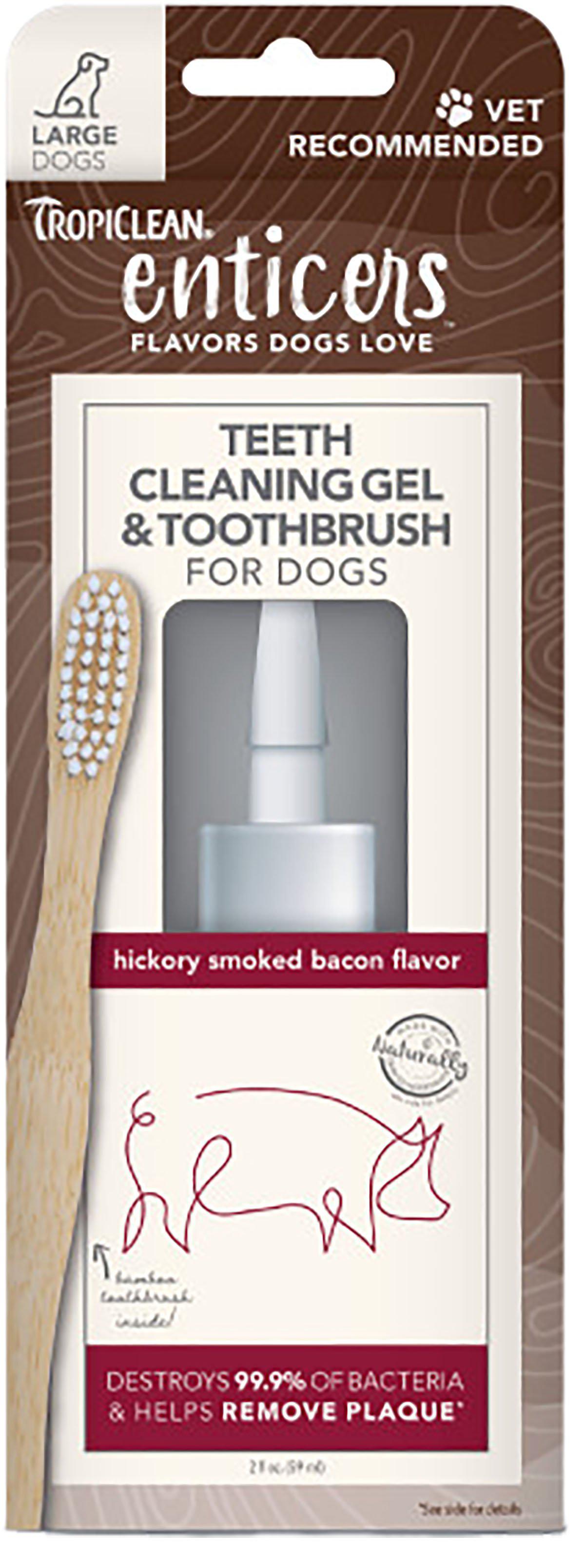 Tropiclean Enticers Gel and Brush L Dog Bacon 59 ml