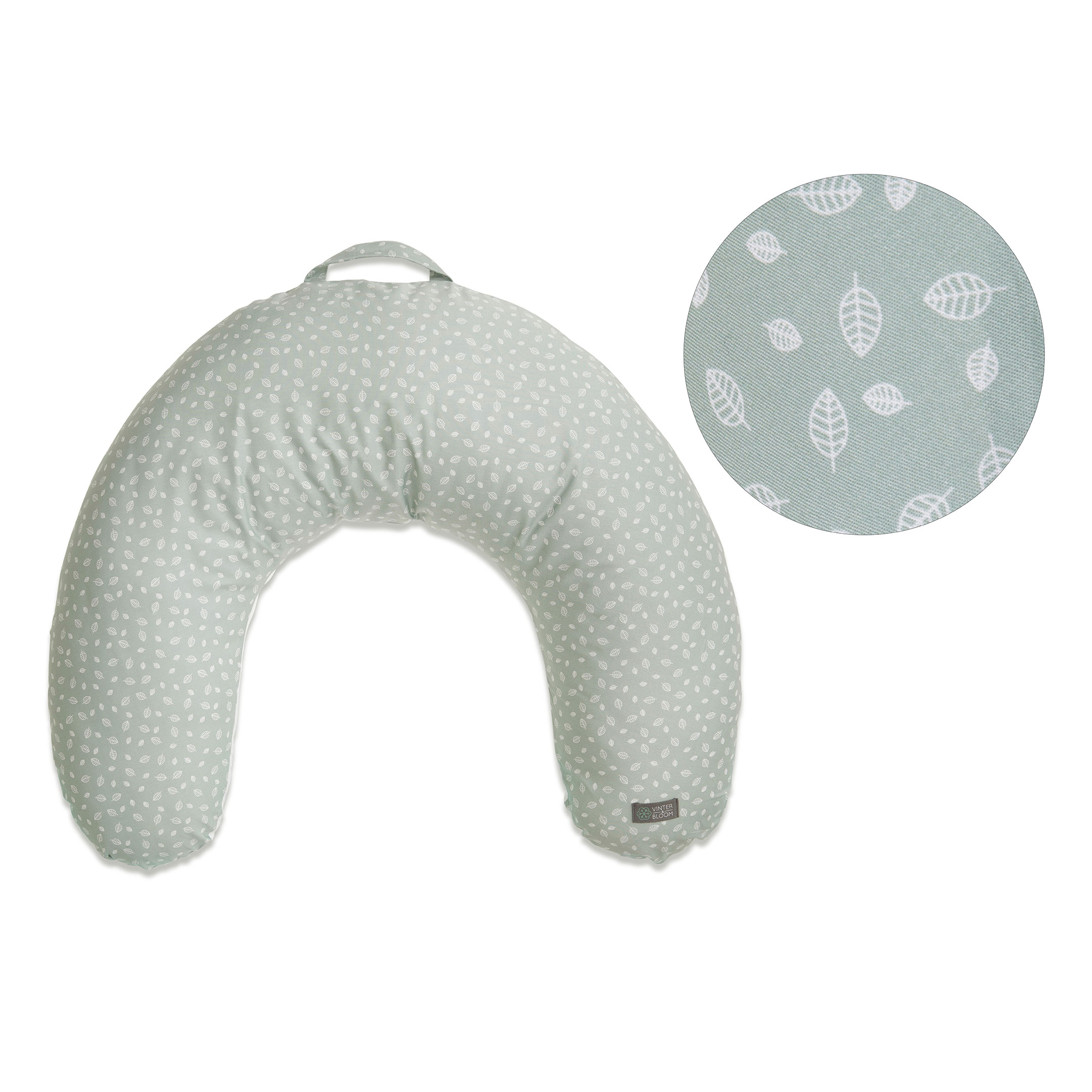 Vinter & Bloom Nordic Leaf Amningskudde Mild Green