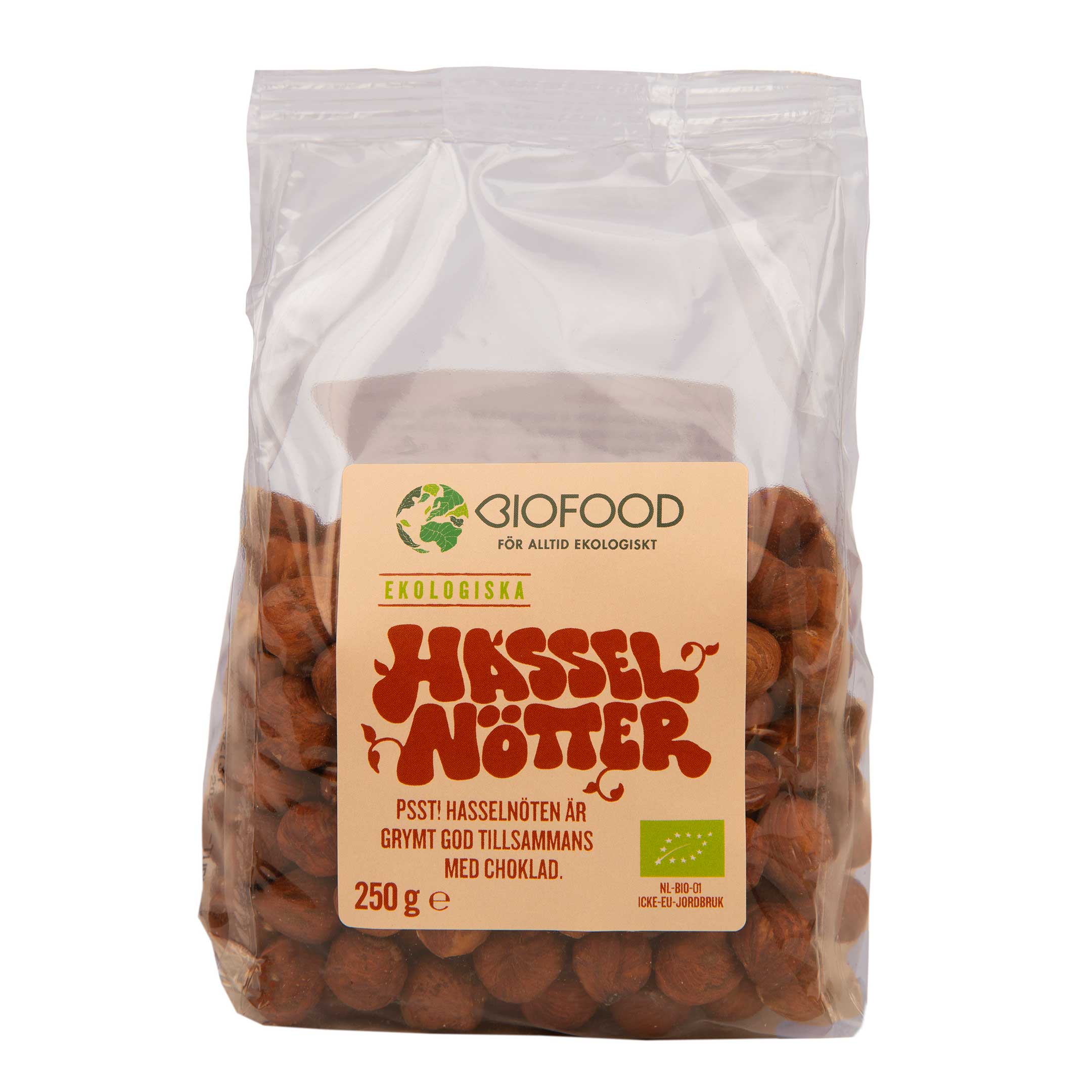 Biofood Hasselnötter 250 g