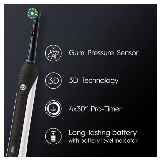 Oral-B Pro 1 750 Svart Eltandborste + Resefodral