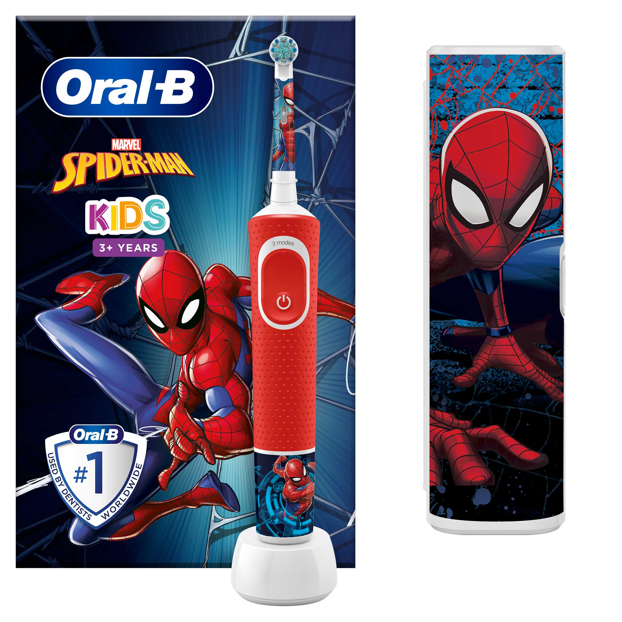 Oral-B Kids Eltandborste Spider Man + Reseförpackning