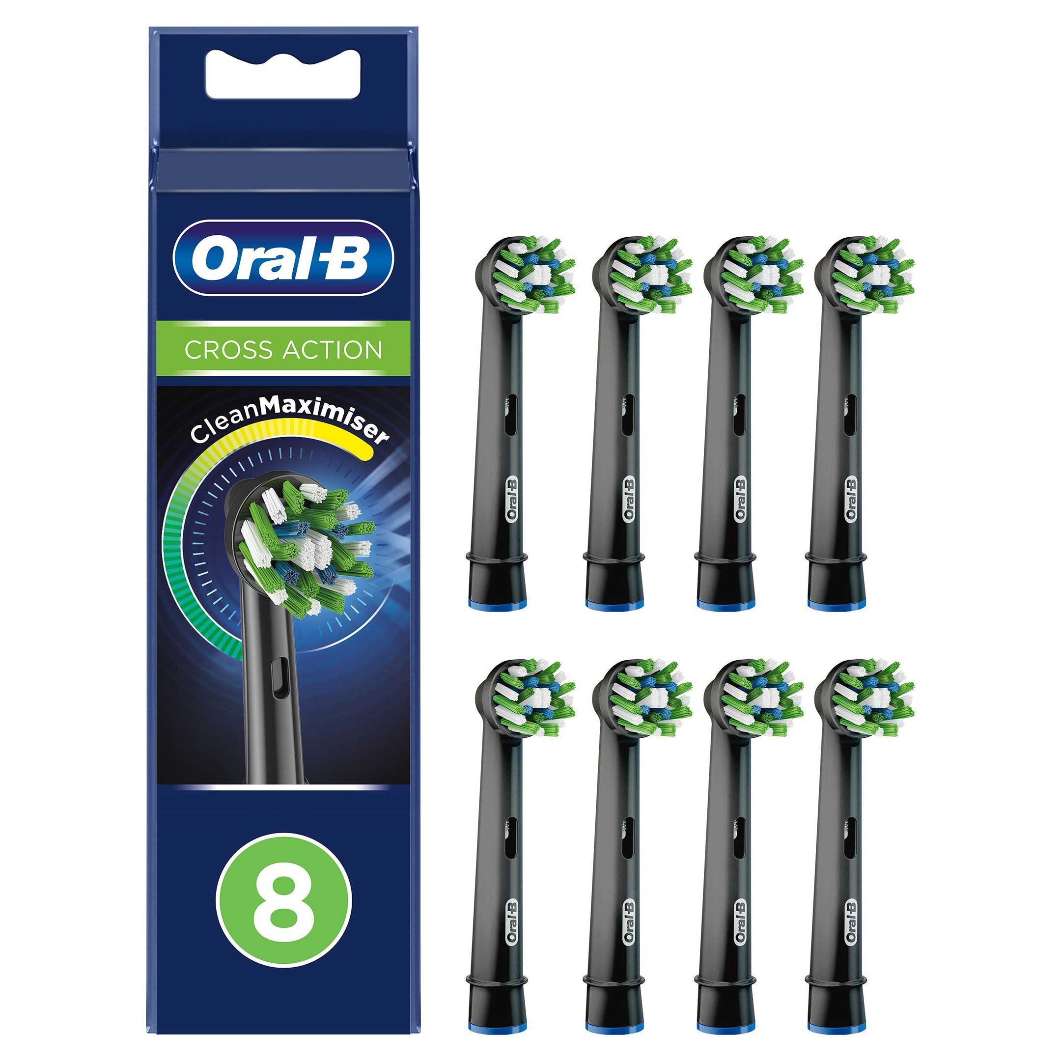 Oral-B CrossAction Tandborsthuvud Svart 8-pack