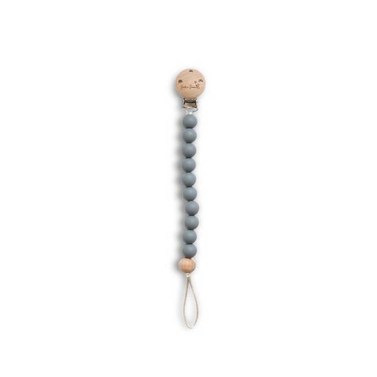 Jack o Juno Pacifier Clip Cloudy Grey