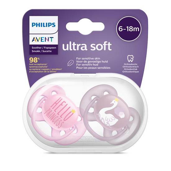 Philips Avent Ultra Soft napp Rosa 6-18 m