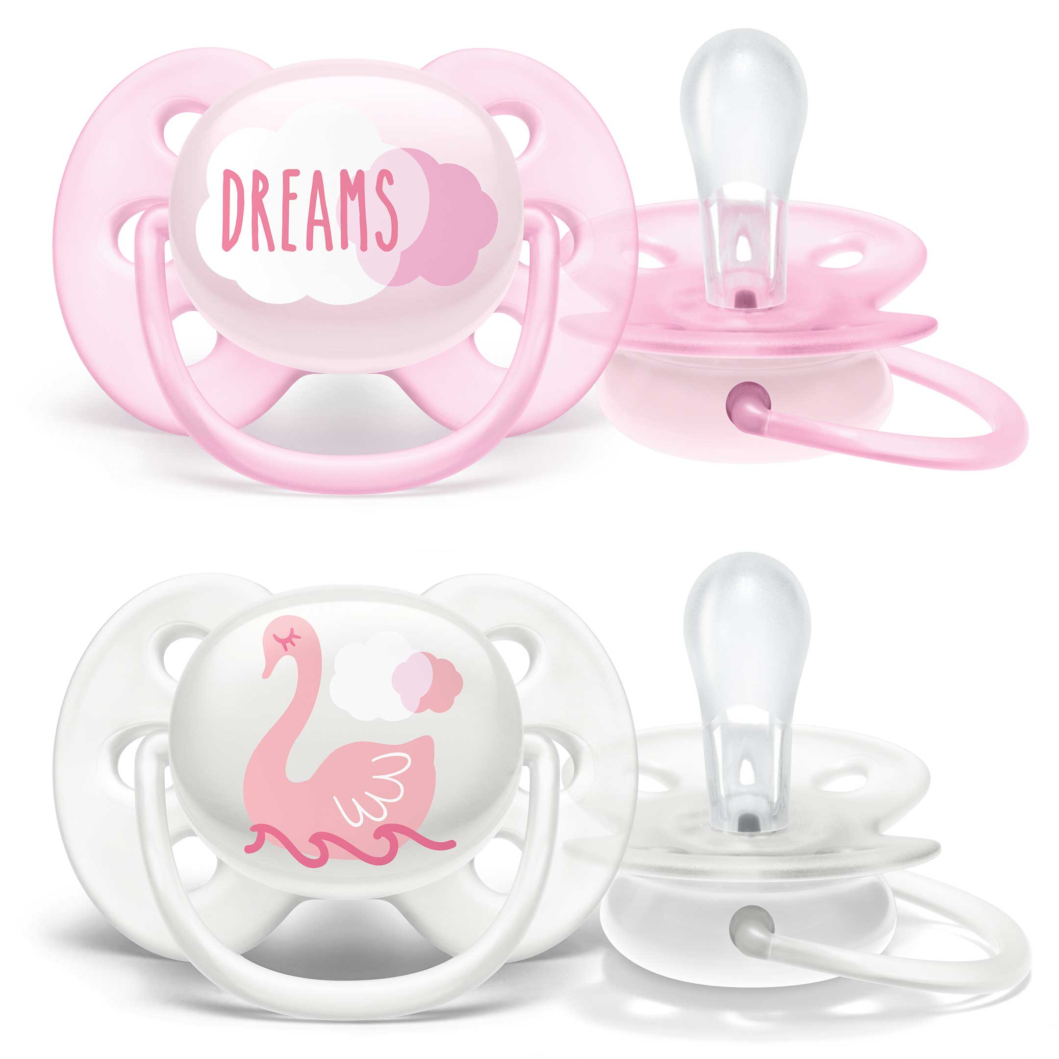 Philips Avent Ultra Soft napp Rosa 0-6 m