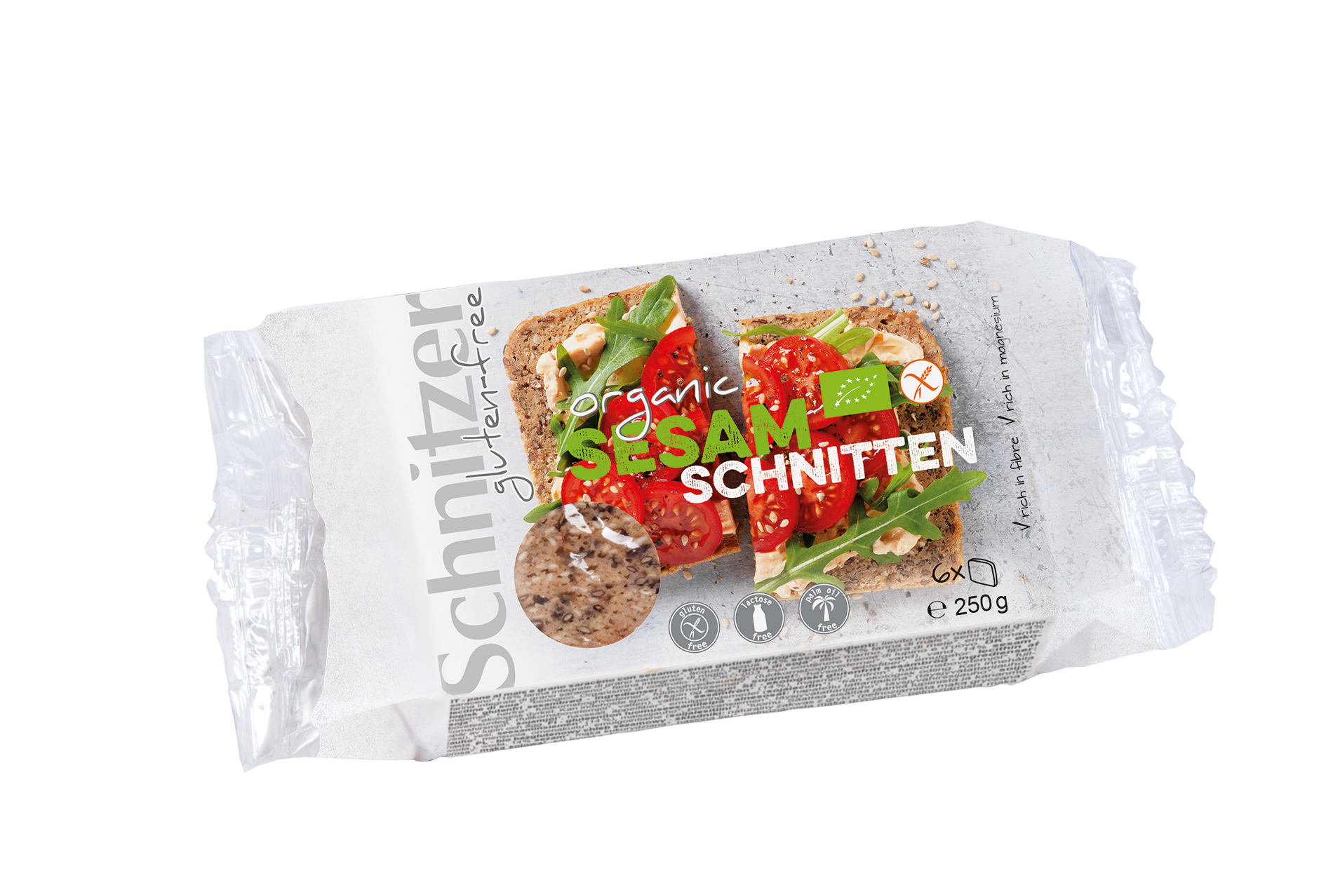 Schnitzer Glutenfritt Ekologiskt Bröd Sesamskivor 250 g