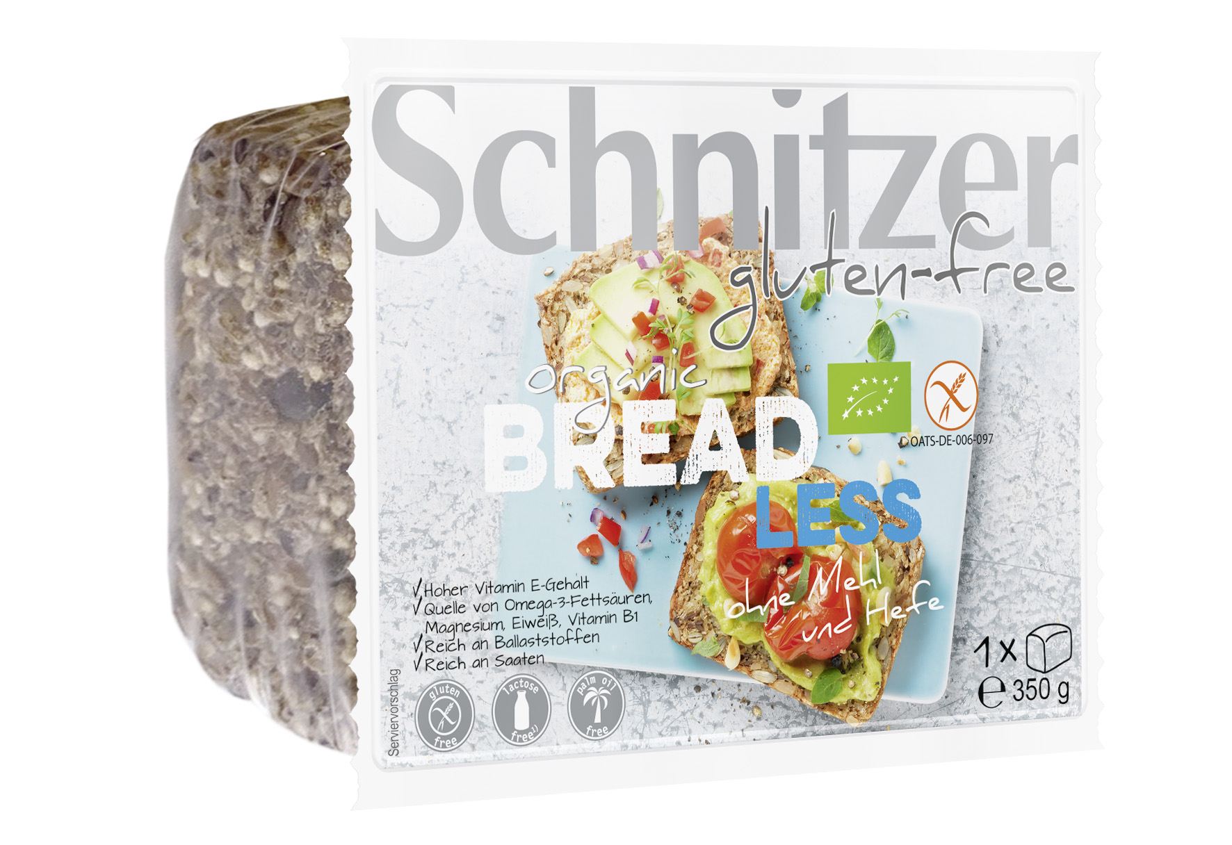Glutenfritt Ekologiskt Breadless Fröbröd utan mjöl och jäst 350 g