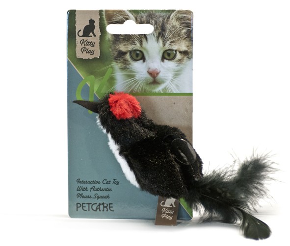 Kitty Play Squeaking Black Bird