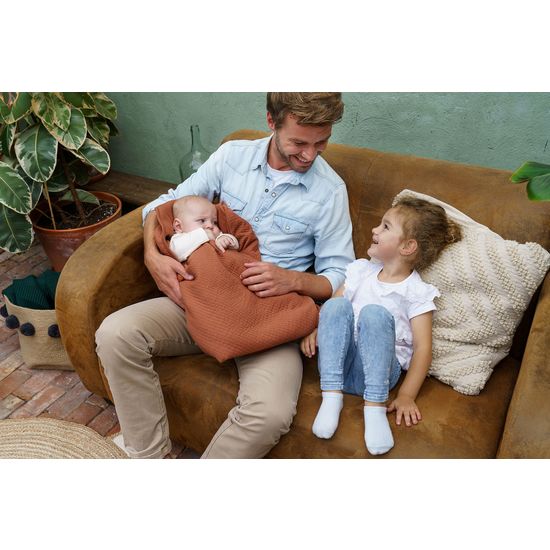 Doomoo Vadderad Filt Quilt Terracotta