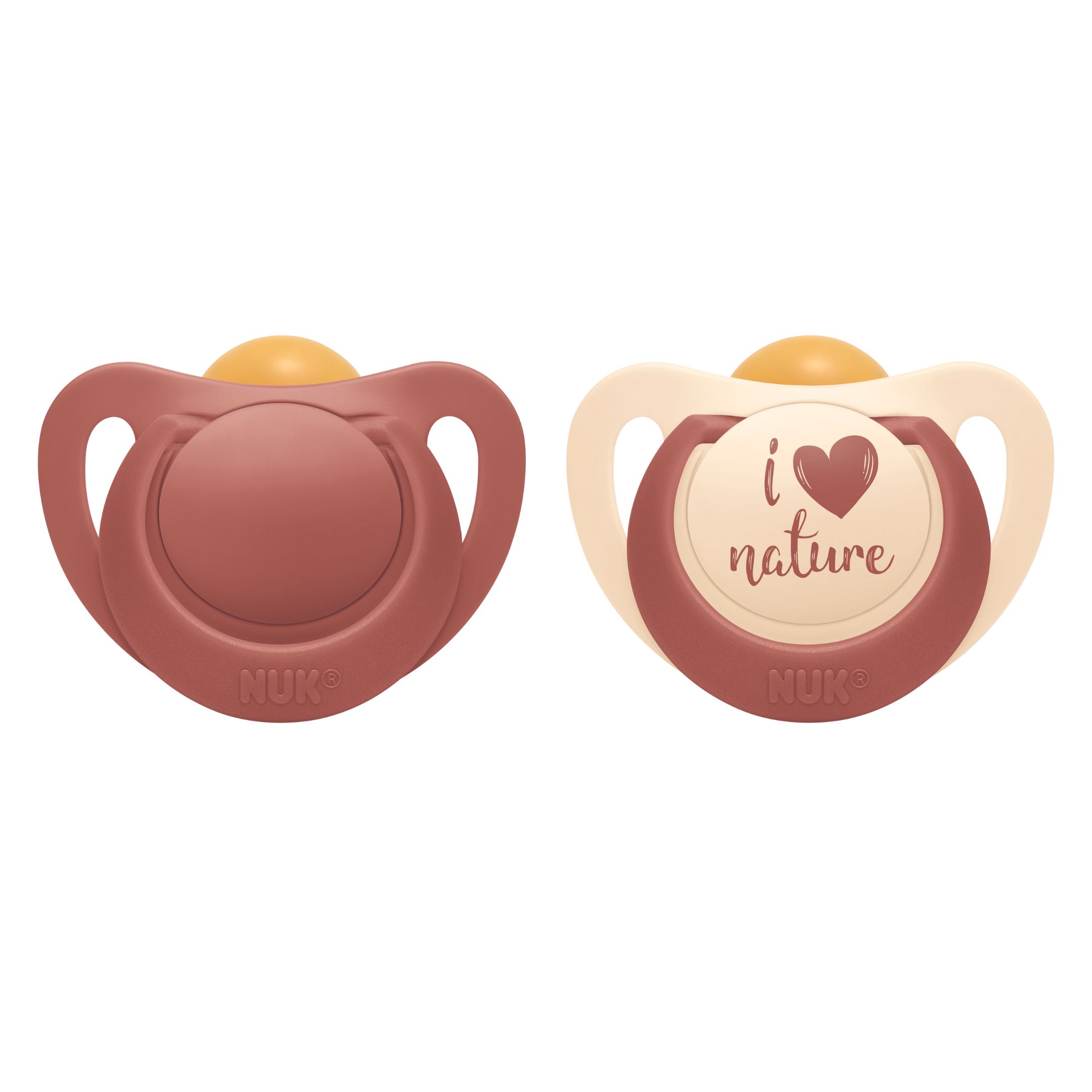 NUK for Nature Latex S2 Red 6-18 mån 2-pack
