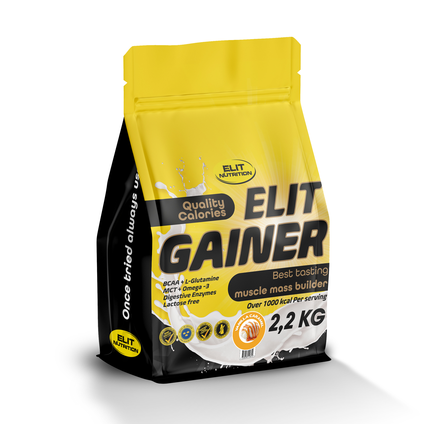 Elit Nutrition Gainer Lactose free Vanilla Caramel 2,2 kg 