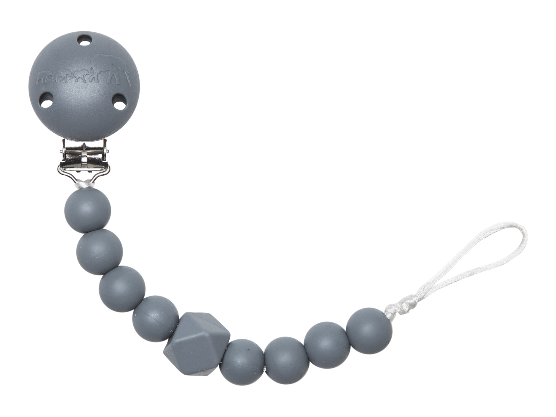 Les Enfants Pacifier holder Grey
