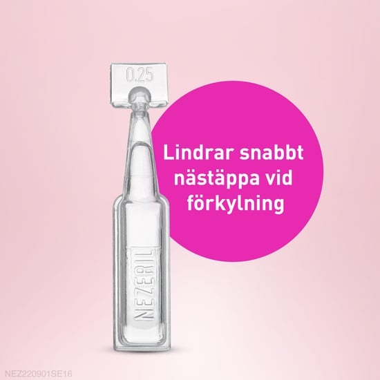 Nezeril, näsdroppar, lösning i endosbehållare 0,25 mg/ml 2 x 10 x 0,1 ml