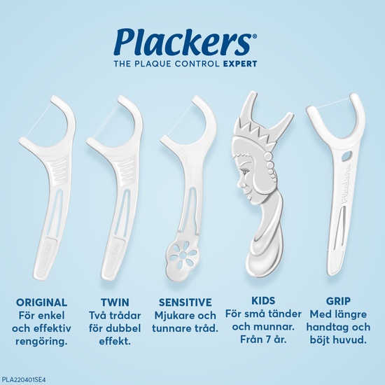 Plackers Twin Tandtrådsbyglar 33 st