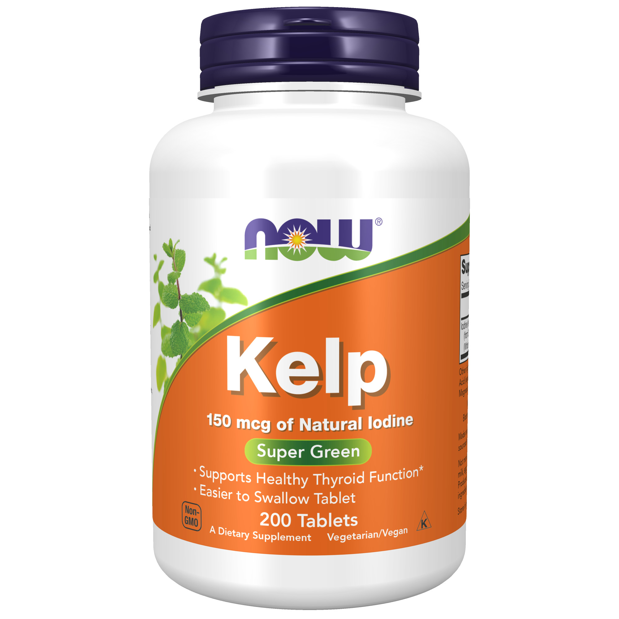 NOW Kelp Jod 200 tabletter