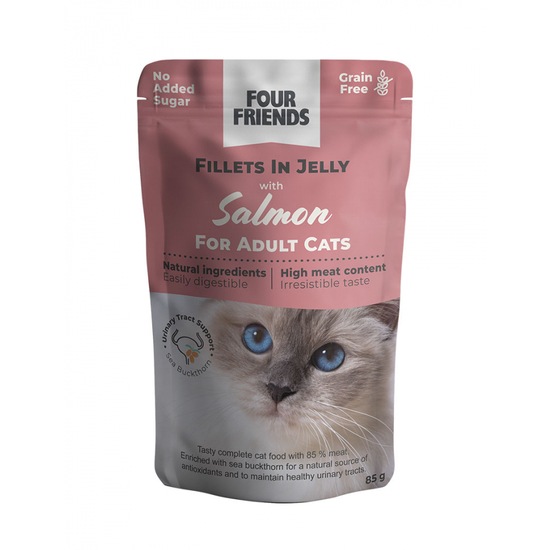 FourFriends Adult Salmon in Jelly Pouch 85 g