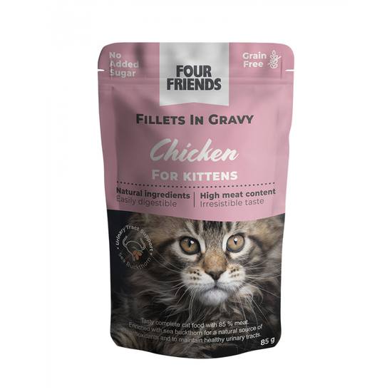 FourFriends Kitten Chicken in Gravy Pouch 85 g