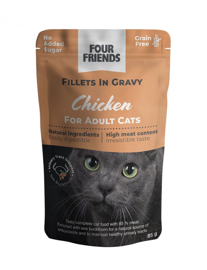 FourFriends Adult Chicken in Gravy Pouch 85 g