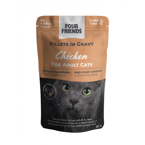 FourFriends Adult Chicken in Gravy Pouch 85 g