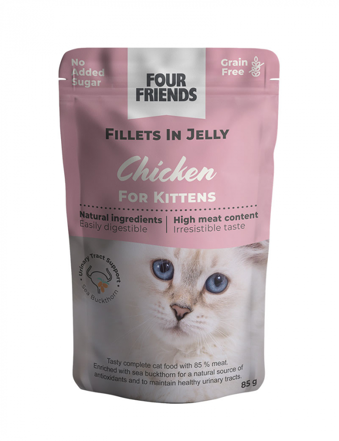 FourFriends Kitten Chicken in Jelly Pouch 85 g