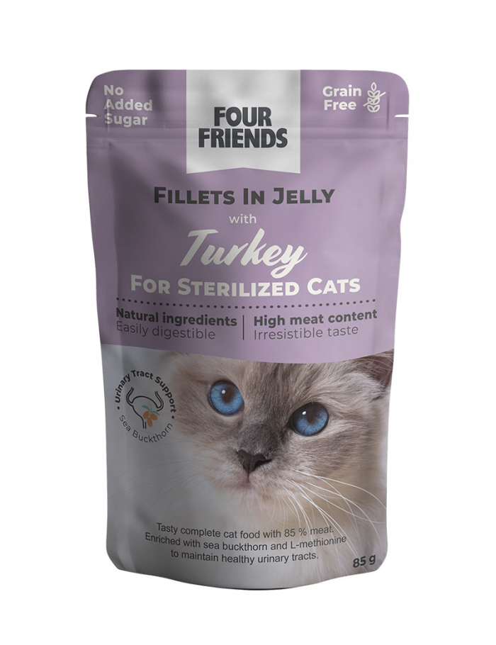 FourFriends Sterilized Turkey in Jelly Pouch 85 g