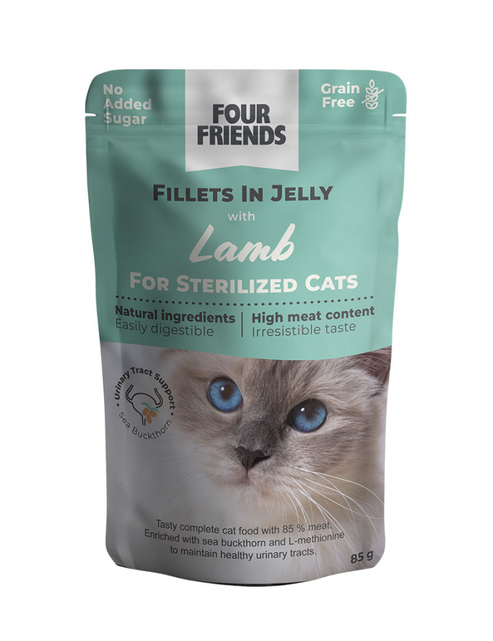 FourFriends Sterilized Lamb in Jelly Pouch 85 g