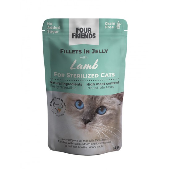 FourFriends Sterilized Lamb in Jelly Pouch 85 g
