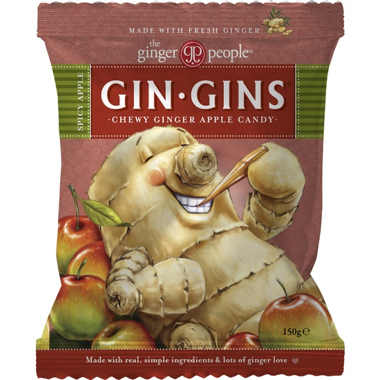 The Ginger People Gin Gins Mjuk Ingefärsgodis Äpple 150 g
