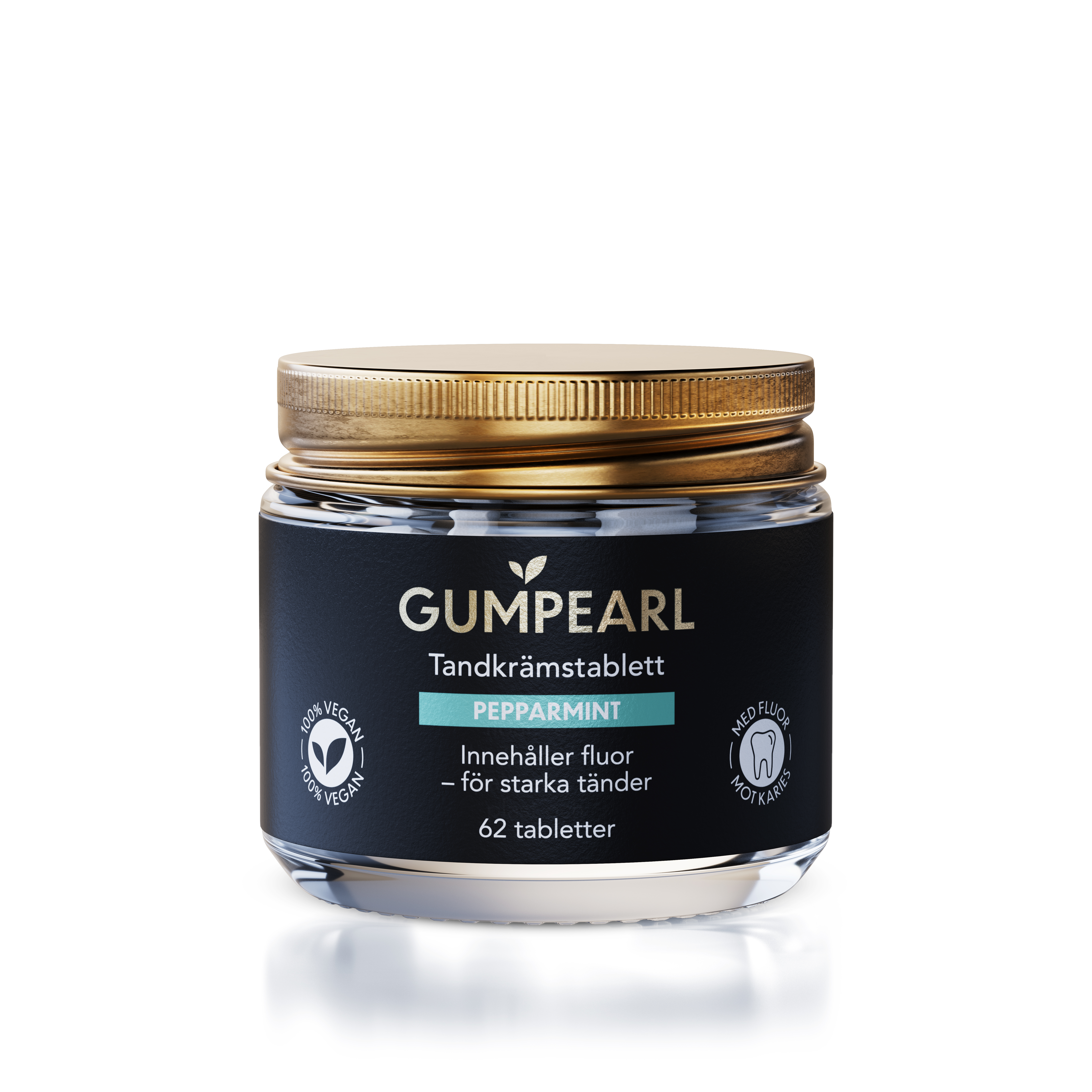 Gumpearl pepparmint tandkrämstablett 62 st