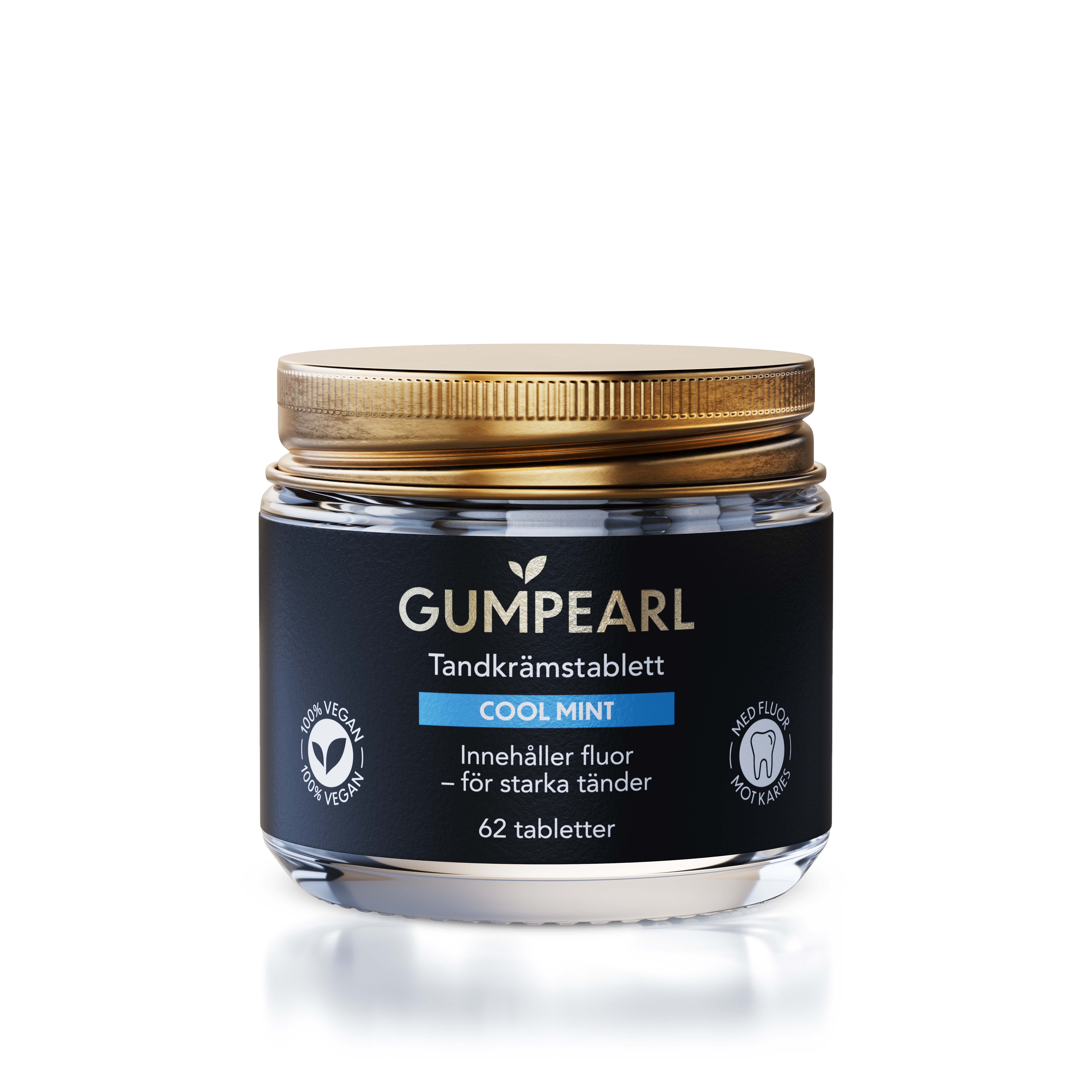 Gumpearl cool mint tandkrämstablett 62 st