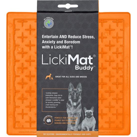 Lickimat Hundskål Buddy Orange 20x20 cm