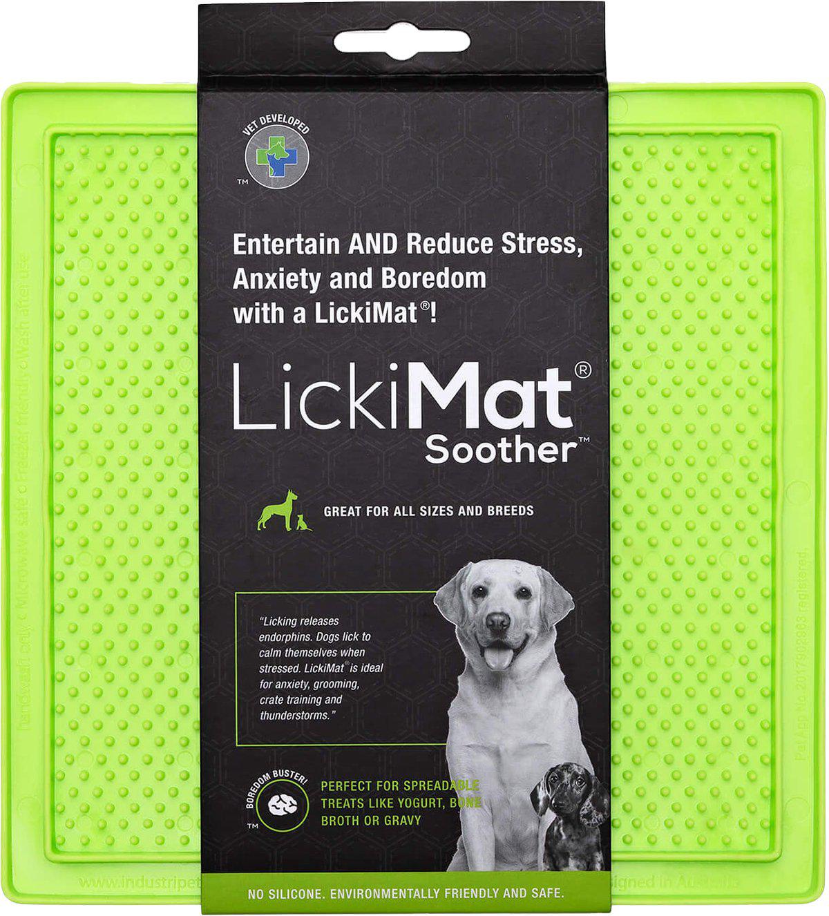 Lickimat Hundskål Soother Grön 20x20 cm