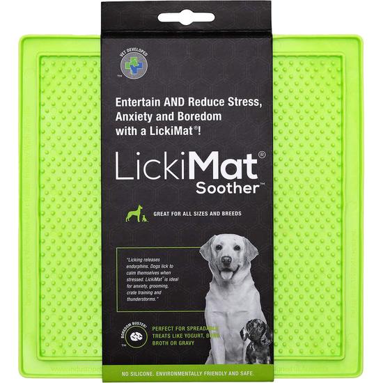 Lickimat Hundskål Soother Grön 20x20 cm