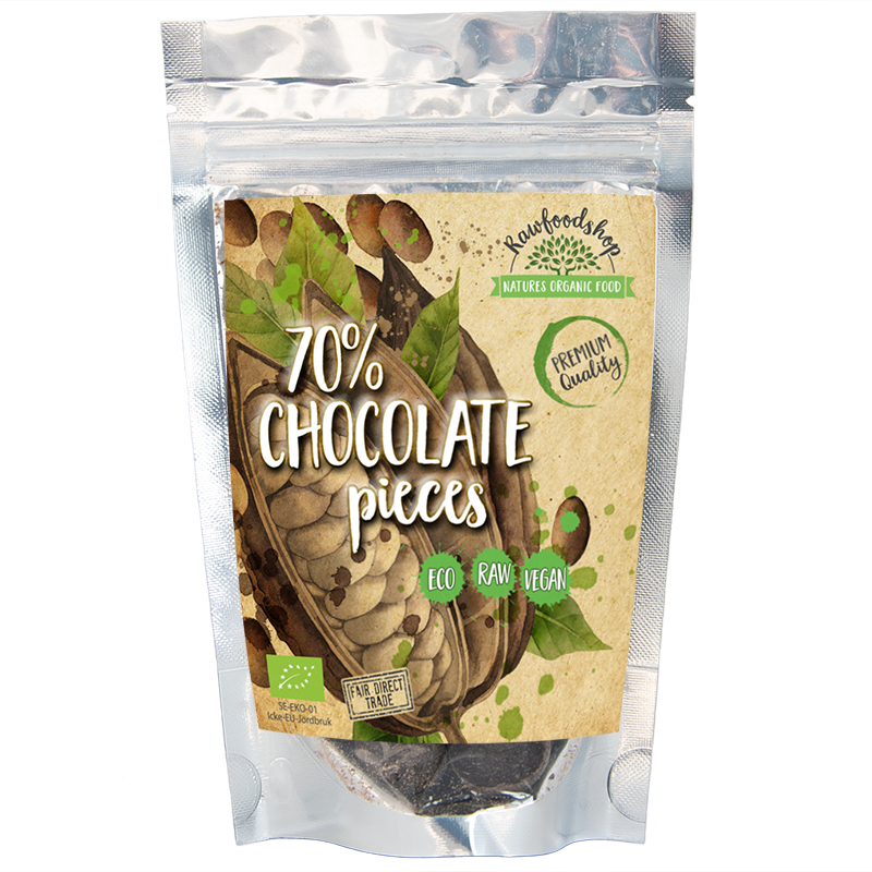 Rawfoodshop Chokladknappar från Peru 70% EKO 100 g