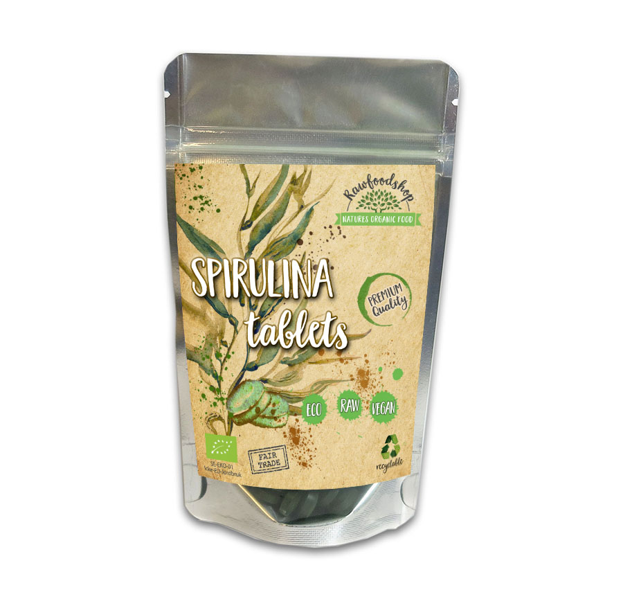 Rawfoodshop Spirulina Tabletter EKO 125 g