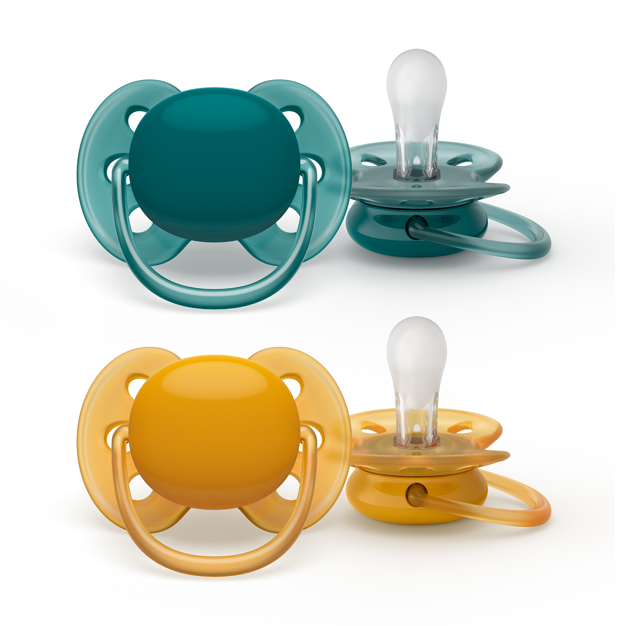 Philips Avent Ultra Soft napp 6-18 m Grön/Orange