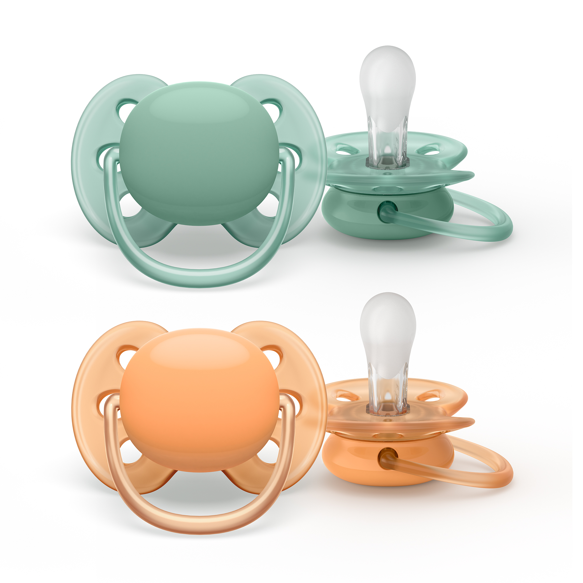 Philips Avent Ultra Soft Napp 0-6 m Grön/Orange