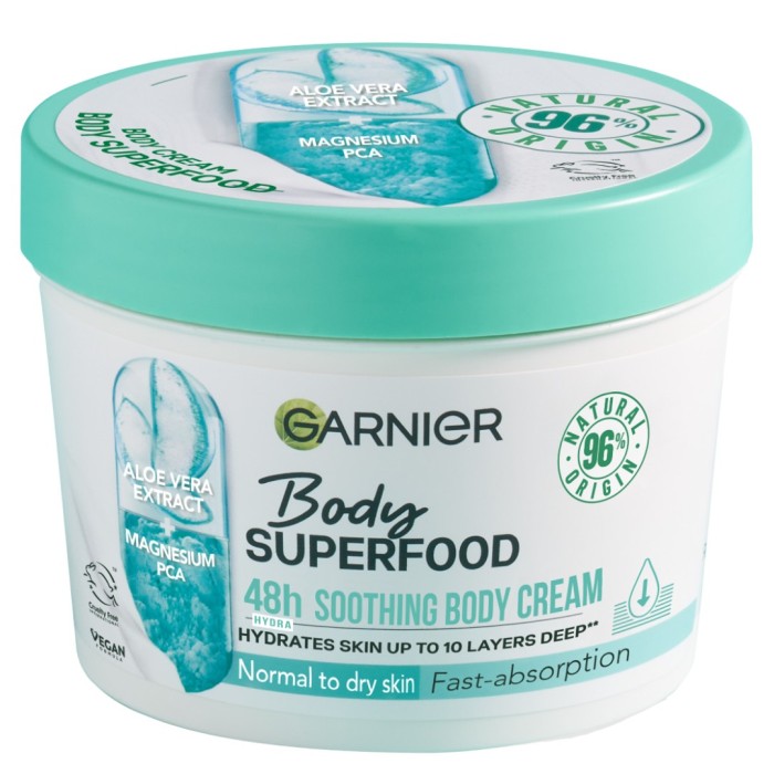 Garnier Body Superfood 80H Soothing Cream Sensitive Skin 380 ml