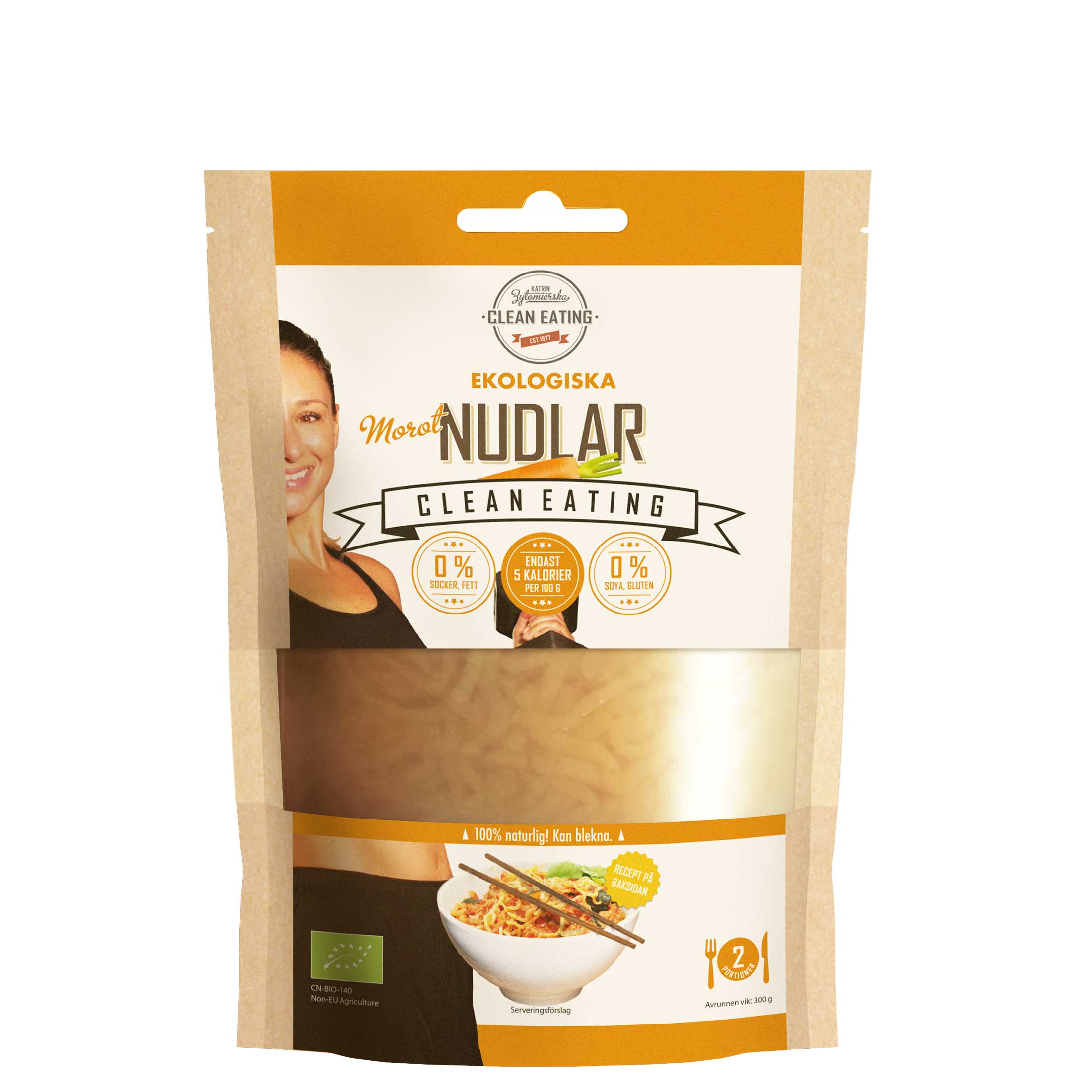 Clean Eating Clean Nudlar Morot 300 g
