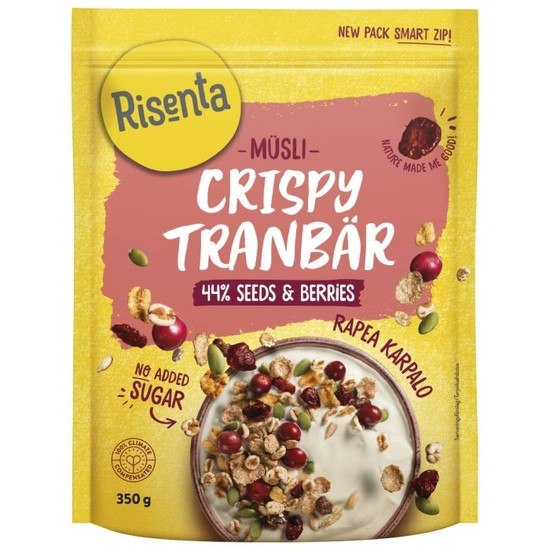 Risenta Krispig Müsli Tranbär Dinkelpuff 450 g