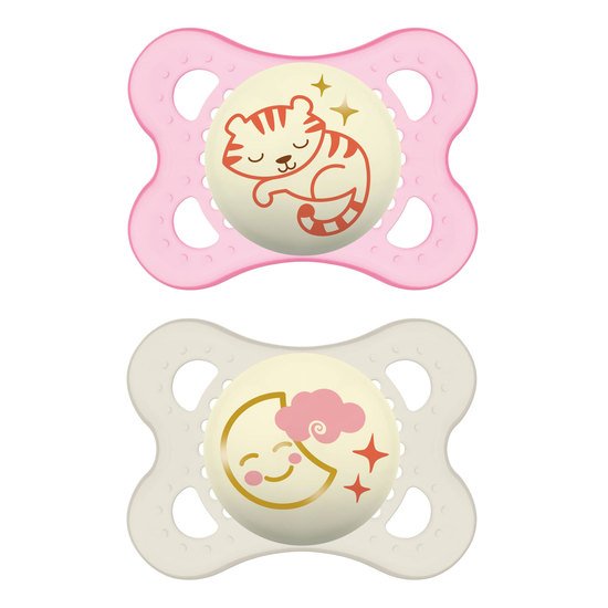 MAM Night 0-6m Silicone 2-pack Färg/Motiv kan variera