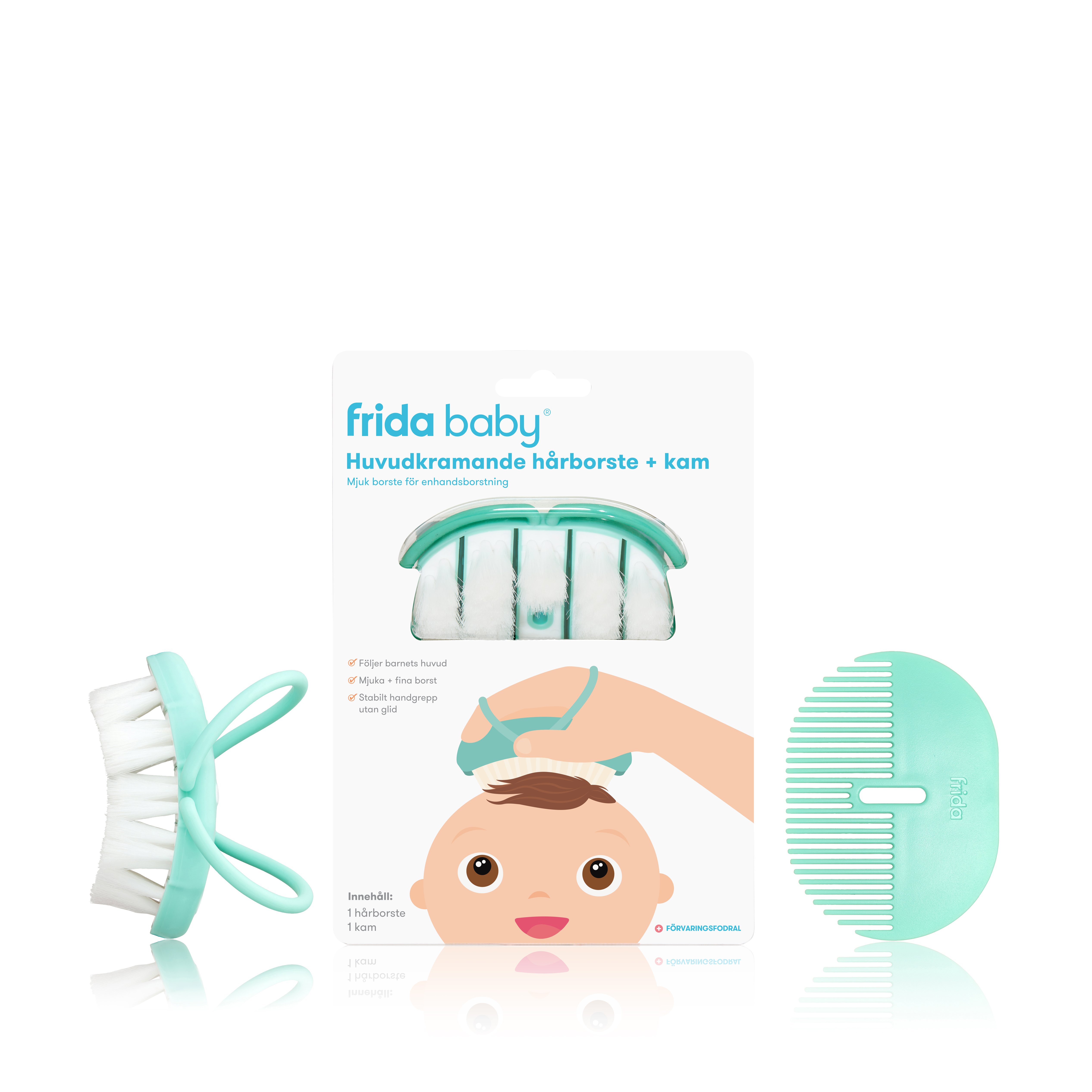 Frida Baby Huvudkramande hårborste + kam