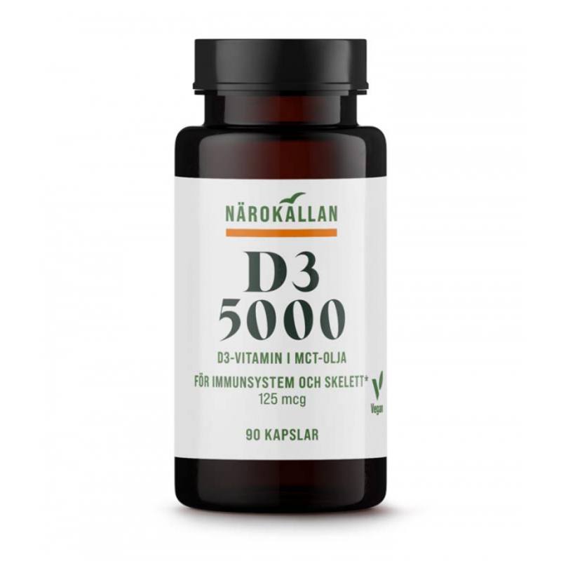 Närokällan D3 5000 Vegan 90 kapslar