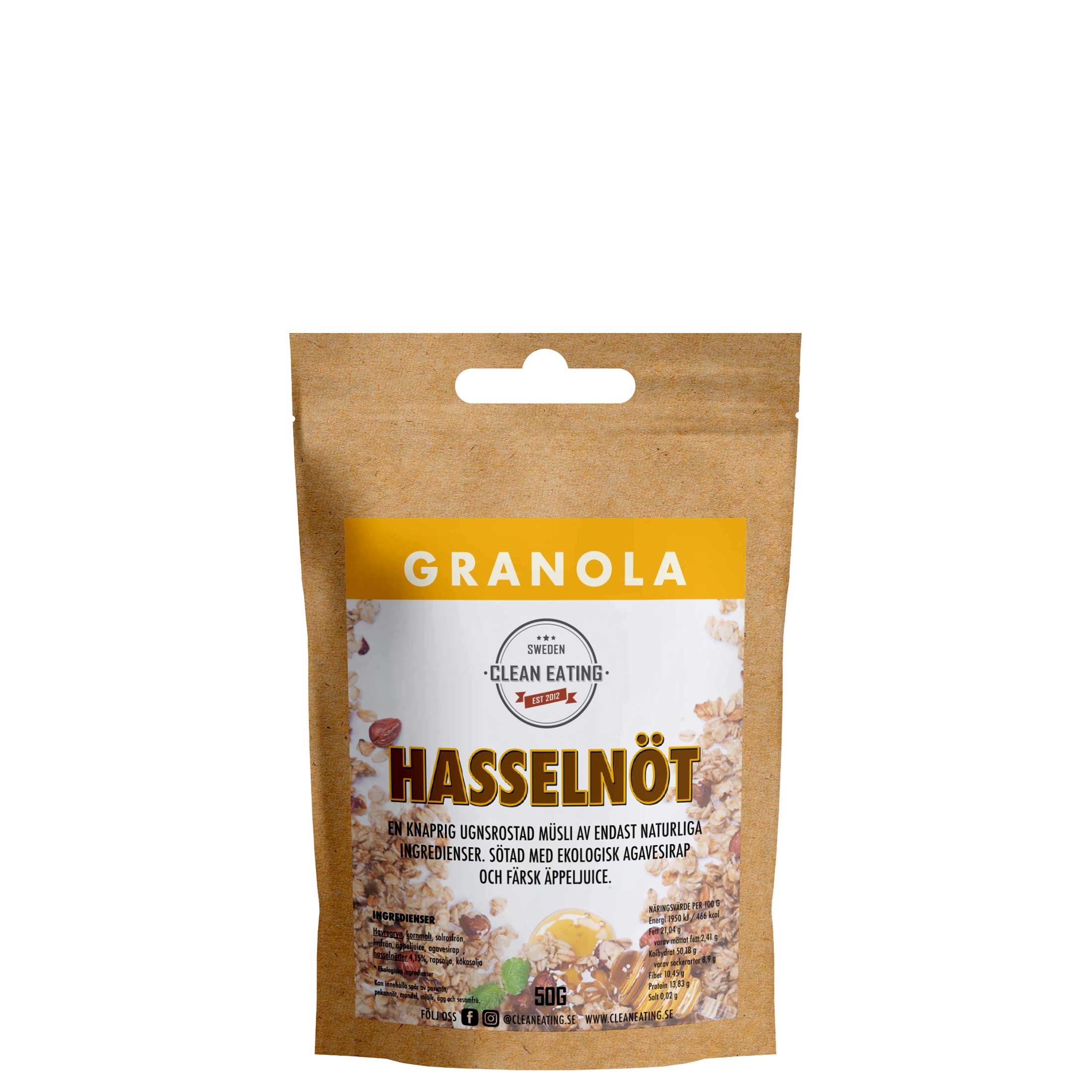 Clean Eating Granola Hasselnöt 50 g