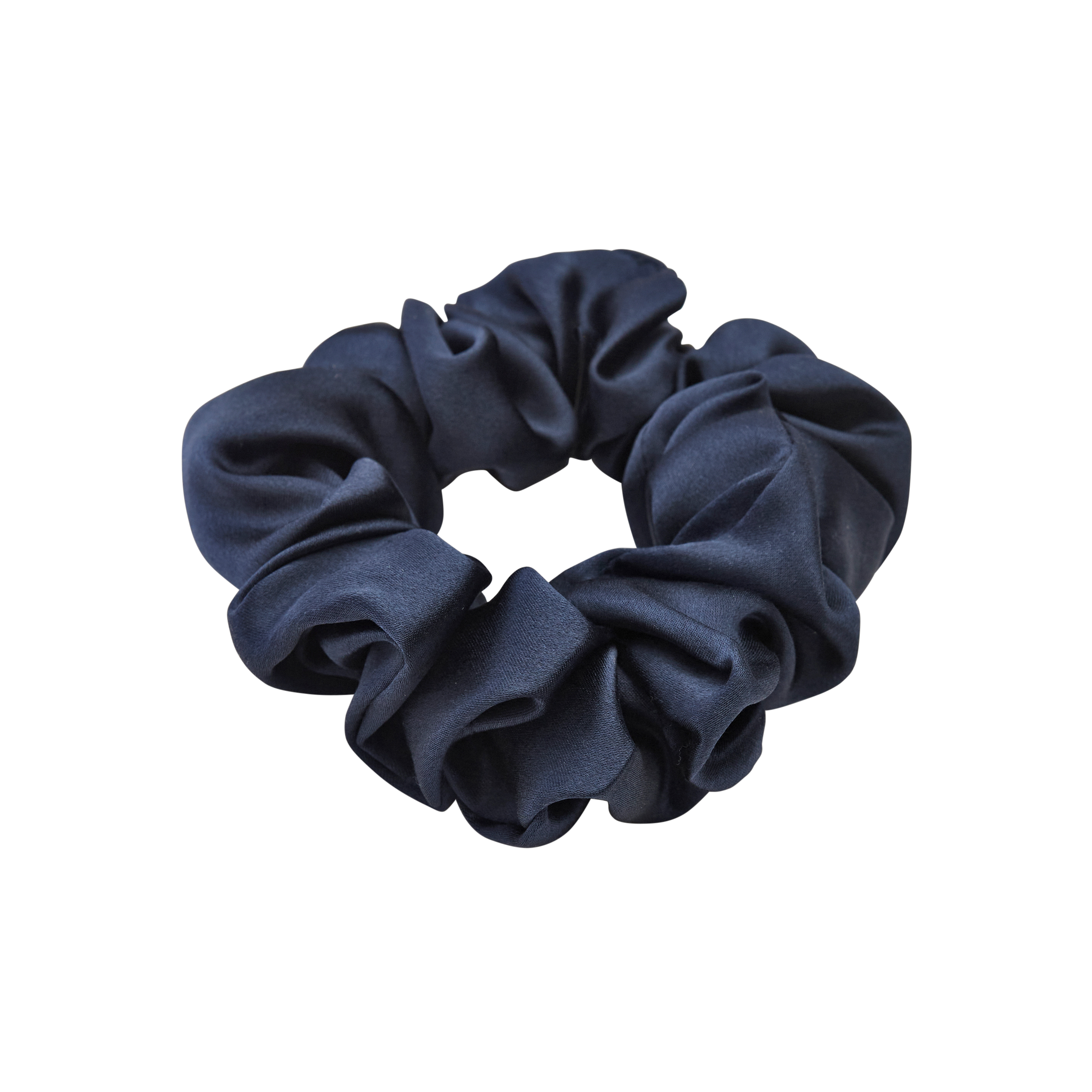Lenoites Mulberry Silk Scrunchie Blue